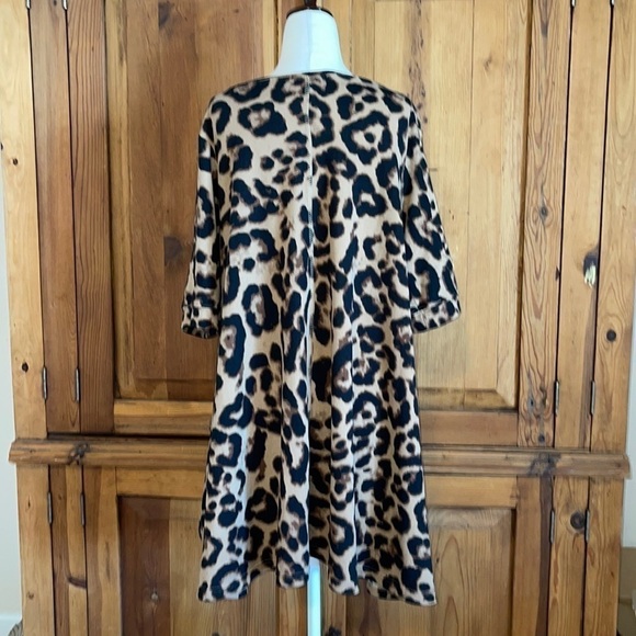 Amaryllis Tan & Black Leopard Print Knit Tunic Sz. L - Picture 7 of 10